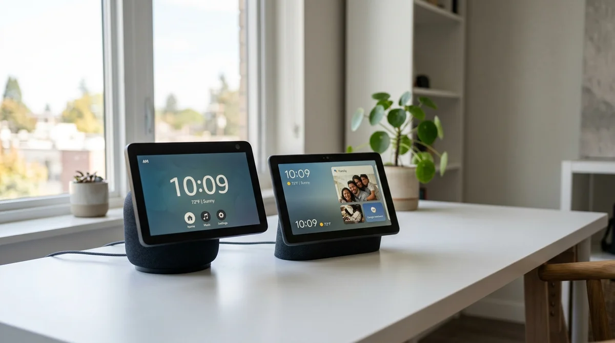 SwitchBot Hub 3とTP-Link Tapo H110を並べて比較した様子