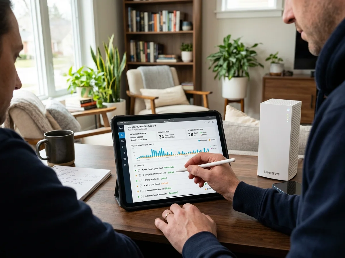 ネットワーク機器と電源の安全性を確認するイメージ