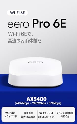 eero Pro 6Eを家庭のネットワーク機器として置くイメージ