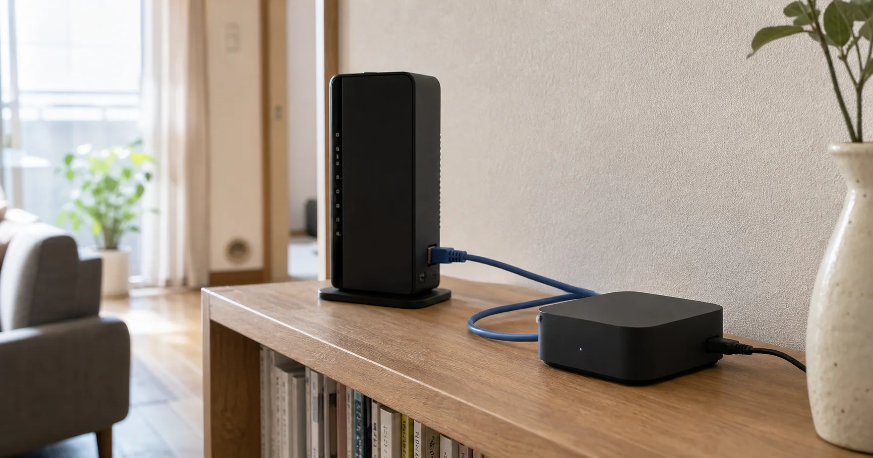 日本の住まいでLANとUSB-C給電を使って置くスマートホームハブ