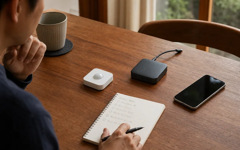 スマートホームを買うか見送るか、接続条件を確認して判断するイメージ